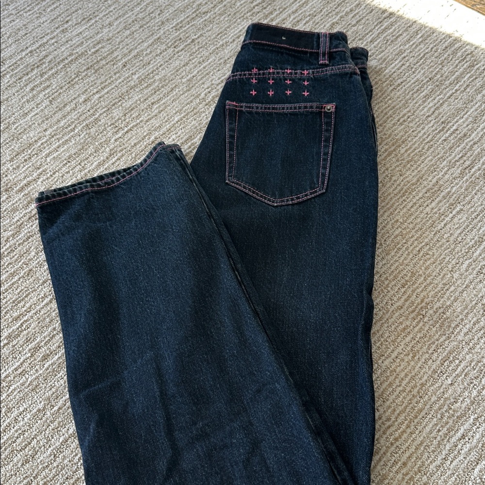 Ksubi dark blue high rise straight leg jeans size 26